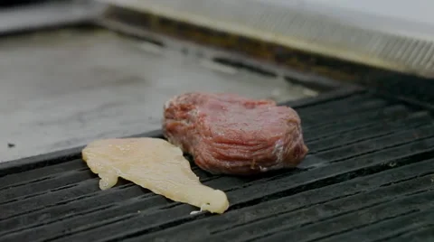 Meat on the grill Stock Footage 1848477