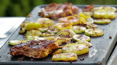 Meat on the grill Stock Footage 11880874