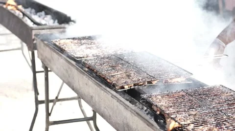 Meat on grill Video stock 41645182