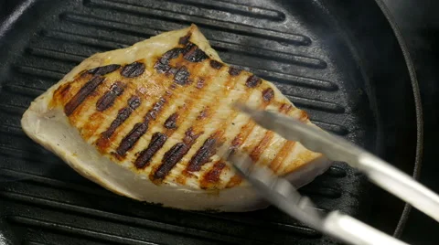 Meat on a grill Stock Footage 53188678