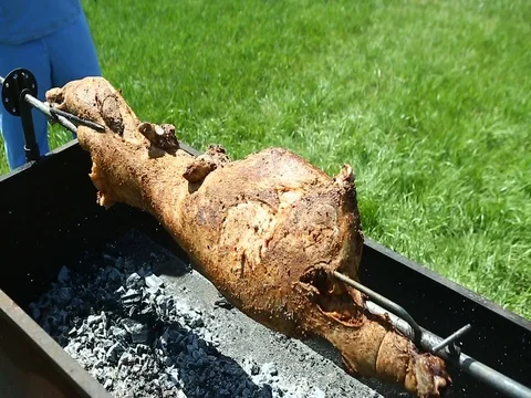 The meat on the grill 스톡 동영상 90258416