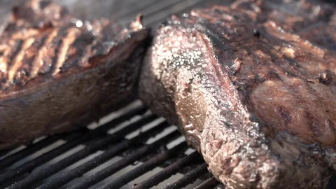 Meat on grill Stock Footage 127868971