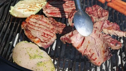 Meat Grill Stock Footage 245277061