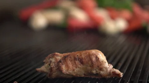 Meat on the Grill HD Stock Footage 88598333