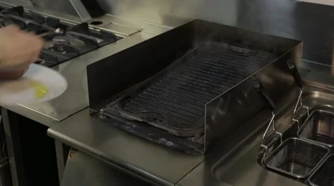 Meat On A Grill Pan Stock Footage 62507442