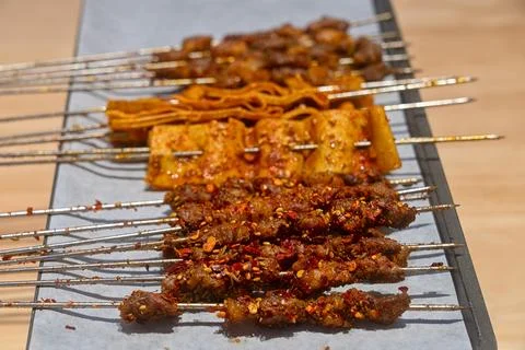 Meat on the grill Stock Photos