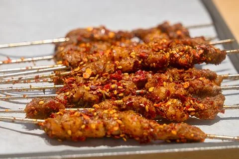 Meat on the grill Stock Photos