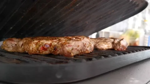 The meat is grilled Stock-Footage 165303401