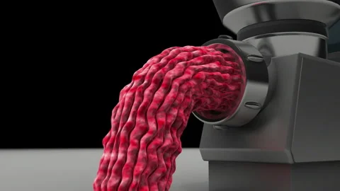Meat grinder animation Vídeo Stock 90519538