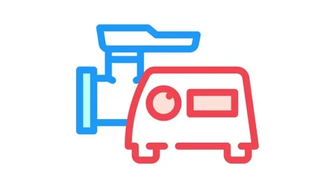 Meat grinder chopper color icon animation Stock Footage 327271910