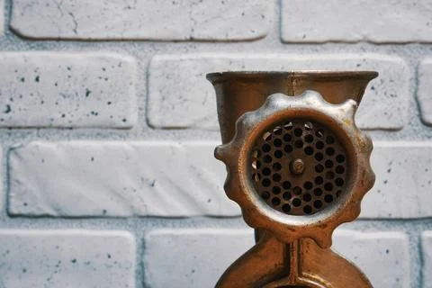 Meat grinder front view Stock Photos