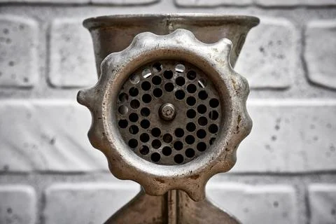 Meat grinder front view Stock Photos