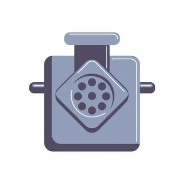 Meat grinder front view vector illustration. Stockillustratie