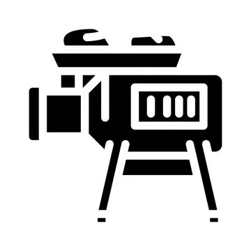 Meat grinder glyph icon vector illustration 스톡 일러스트