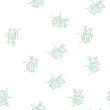 Meat grinder glyph vector seamless pattern イラスト素材