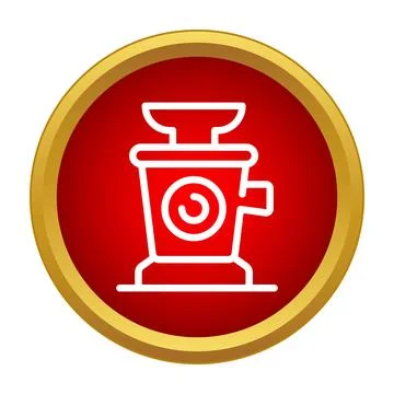 Meat grinder icon representing kitchen food preparation Stock Illustration