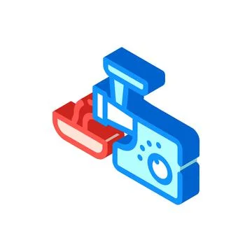Meat grinder isometric icon vector symbol illustration Stockillustratie