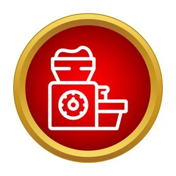 Meat grinder kitchen appliance preparing food processing icon イラスト素材