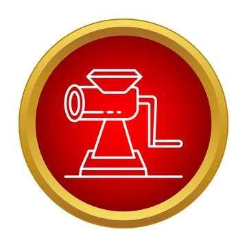 Meat grinder kitchen appliance red icon design Illustrazione stock