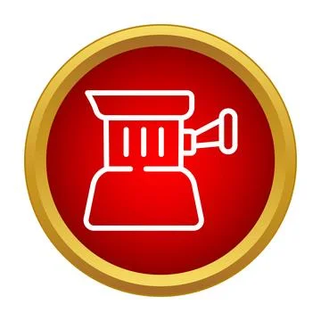 Meat grinder kitchen appliance simple line icon イラスト素材