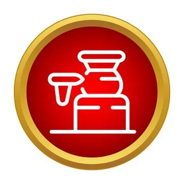 Meat grinder kitchen equipment vector icon Stock Illustration