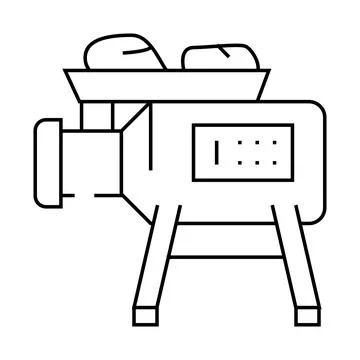 Meat grinder line icon vector illustration 스톡 일러스트