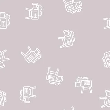 Meat grinder line vector seamless pattern 스톡 일러스트