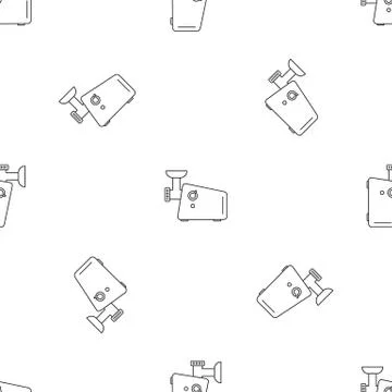 Meat grinder machine pattern seamless vector Illustrazione stock