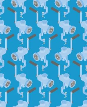Meat grinder pattern seamless. mincing machine background . hasher texture. V Illustrazione stock
