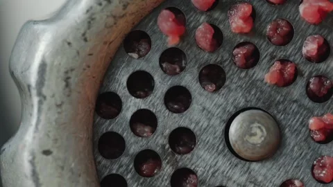 Meat Grinder Processing Fresh Raw Ground Beef for Homemade Burger Preparation 库存影片 331101083