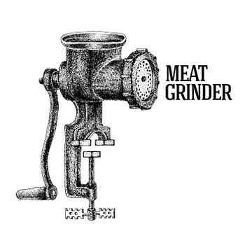 Meat grinder. Vector illustration Stock Illustration