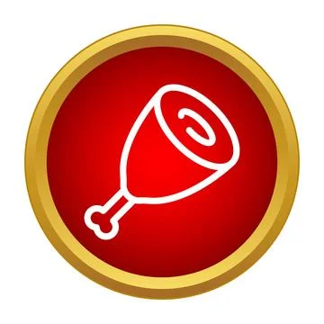 Meat ham leg bone icon for food application Stock Illustration