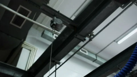 Meat holder in a factory Stock Footage 93136728
