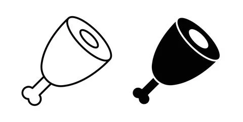 Meat icon symbol. Flat Vector illustration Stock Illustration