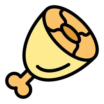 Meat icon vector flat Stock Illustration