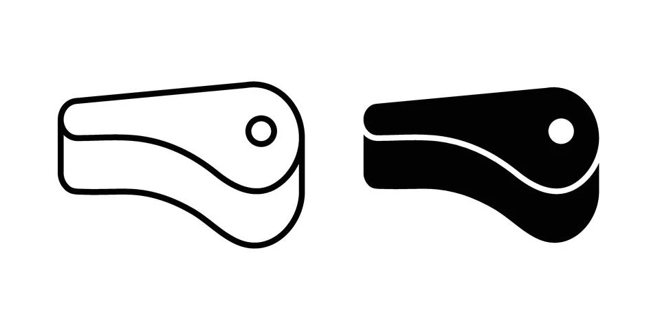 Meat icon vectors. Illustrations in black Stock Illustration