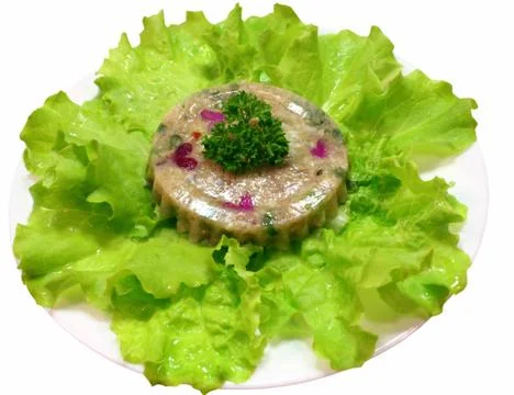 Meat jelly snack Stock Photos