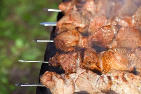 Meat kebab Stock Photos