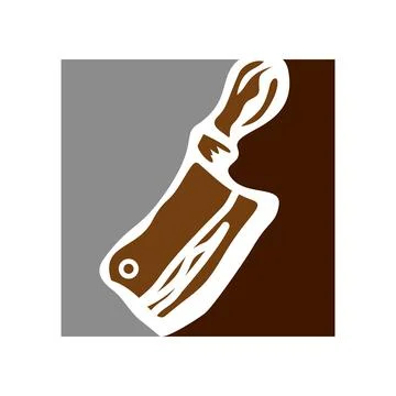 Meat knife icon logo design template Stock Illustration