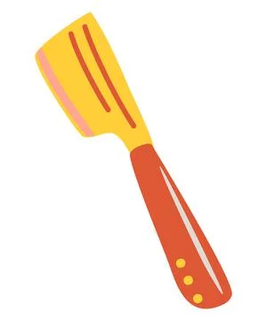 Meat knife. Tableware. Hand draw Decorative kitchen tool, household utensil.  Stock Illustration