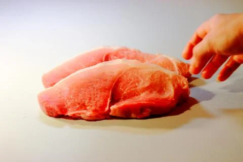 Meat on a light background Stock Photos