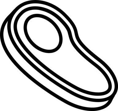 Meat Line Icon Design Stock Illustration
