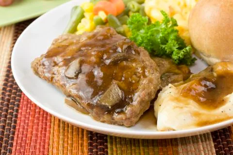 Meat loaf dinner closeup Stock Photos