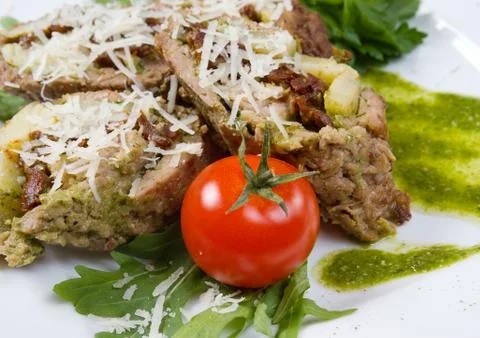 Meat loafs with vegetable Foto stock