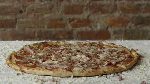 Meat Lovers Pizza Timelapse Stock Footage 62846701