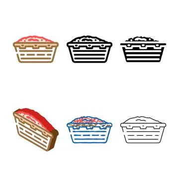 Meat lug color pack icon vector Stock Illustration
