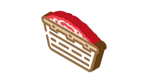 Meat lug isometric icon animation Stock Footage 327294809