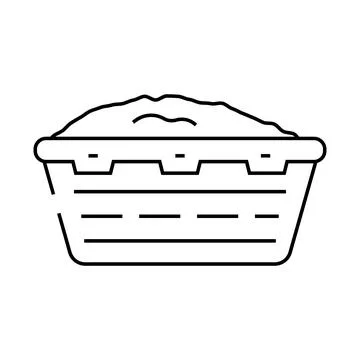 Meat lug line icon vector illustration Stock Illustration