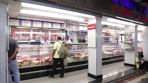 Meat Market Video stock 40041596