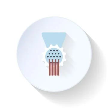 Meat-mincer flat icon Stock Illustration